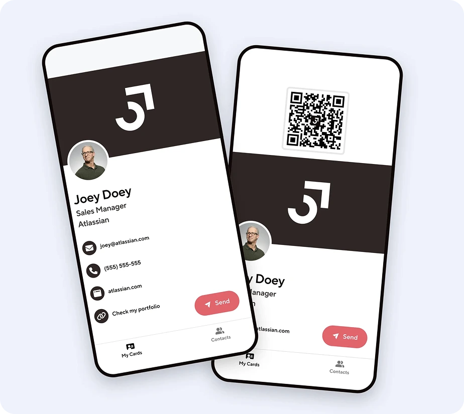 2 phones with Blinq cards