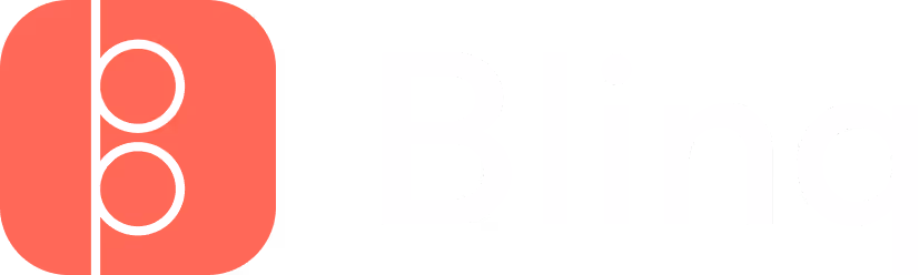 Blinq logo with white text